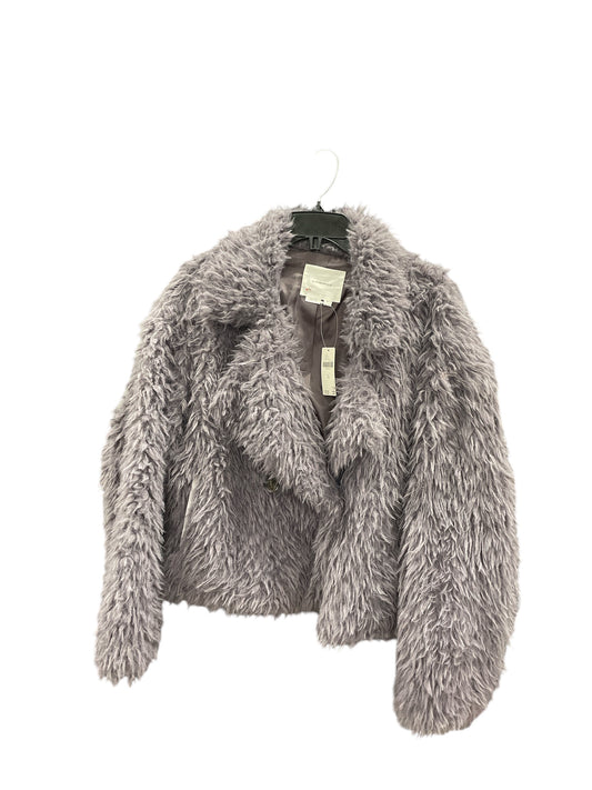 Jacket Faux Fur & Sherpa By Anthropologie In Purple, Size: Xs