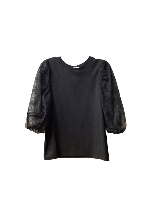 Top Long Sleeve By Cme In Black, Size: S