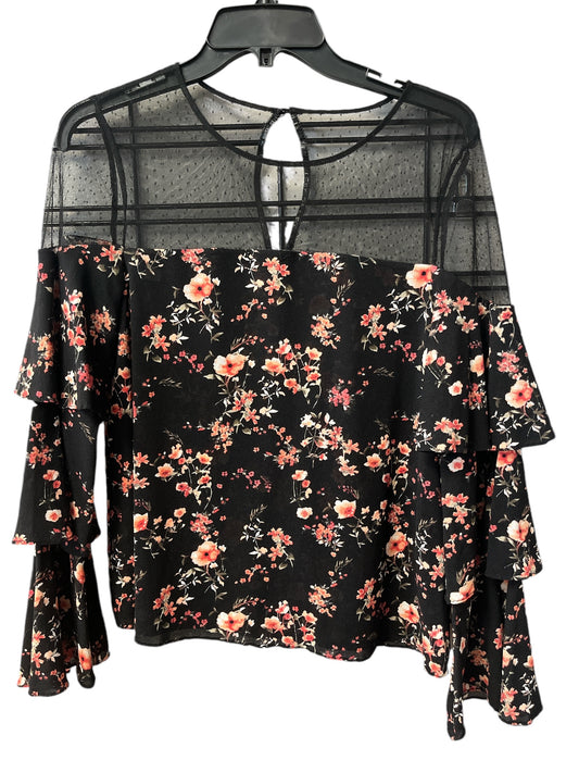 Top Long Sleeve By White House Black Market In Floral, Size: S