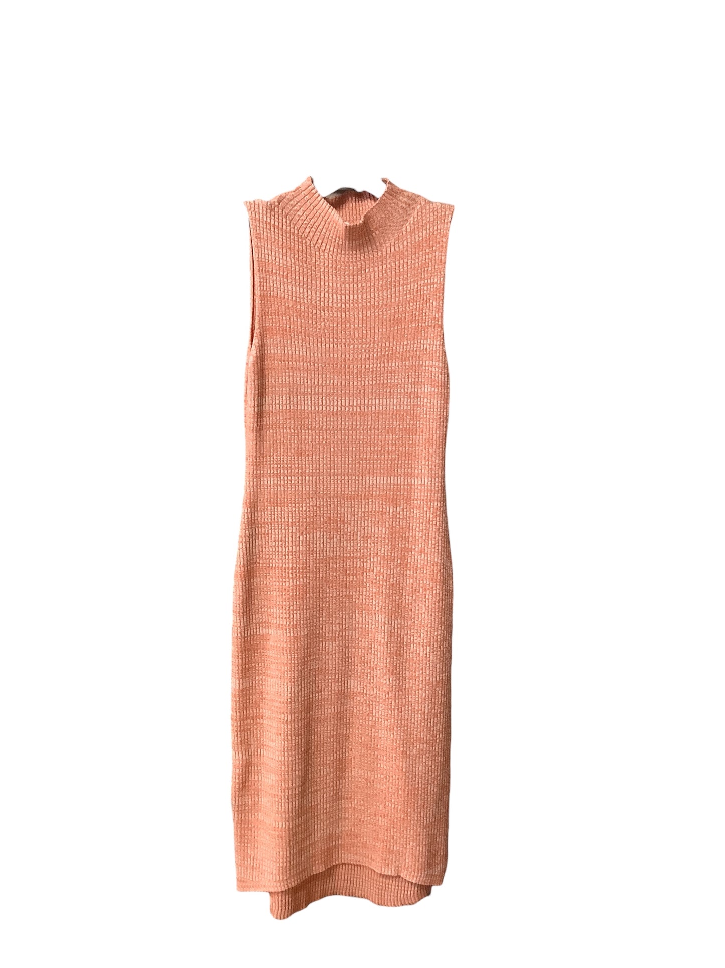 Orange Dress Casual Midi Daily Practice By Anthropologie, Size M