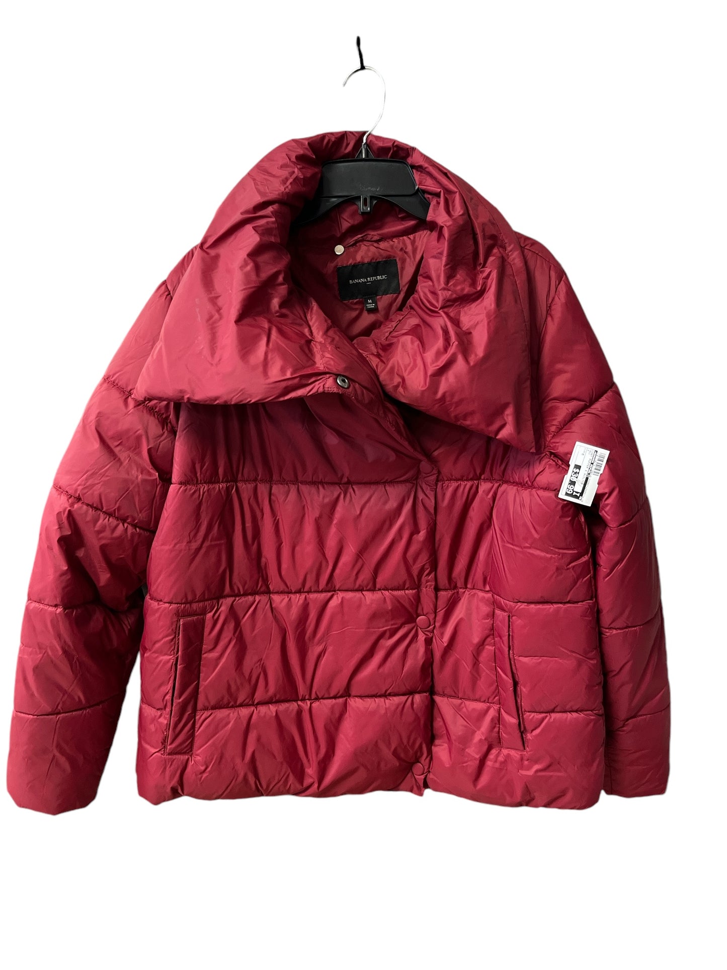 Coat Puffer & Quilted By Banana Republic In Red, Size: M