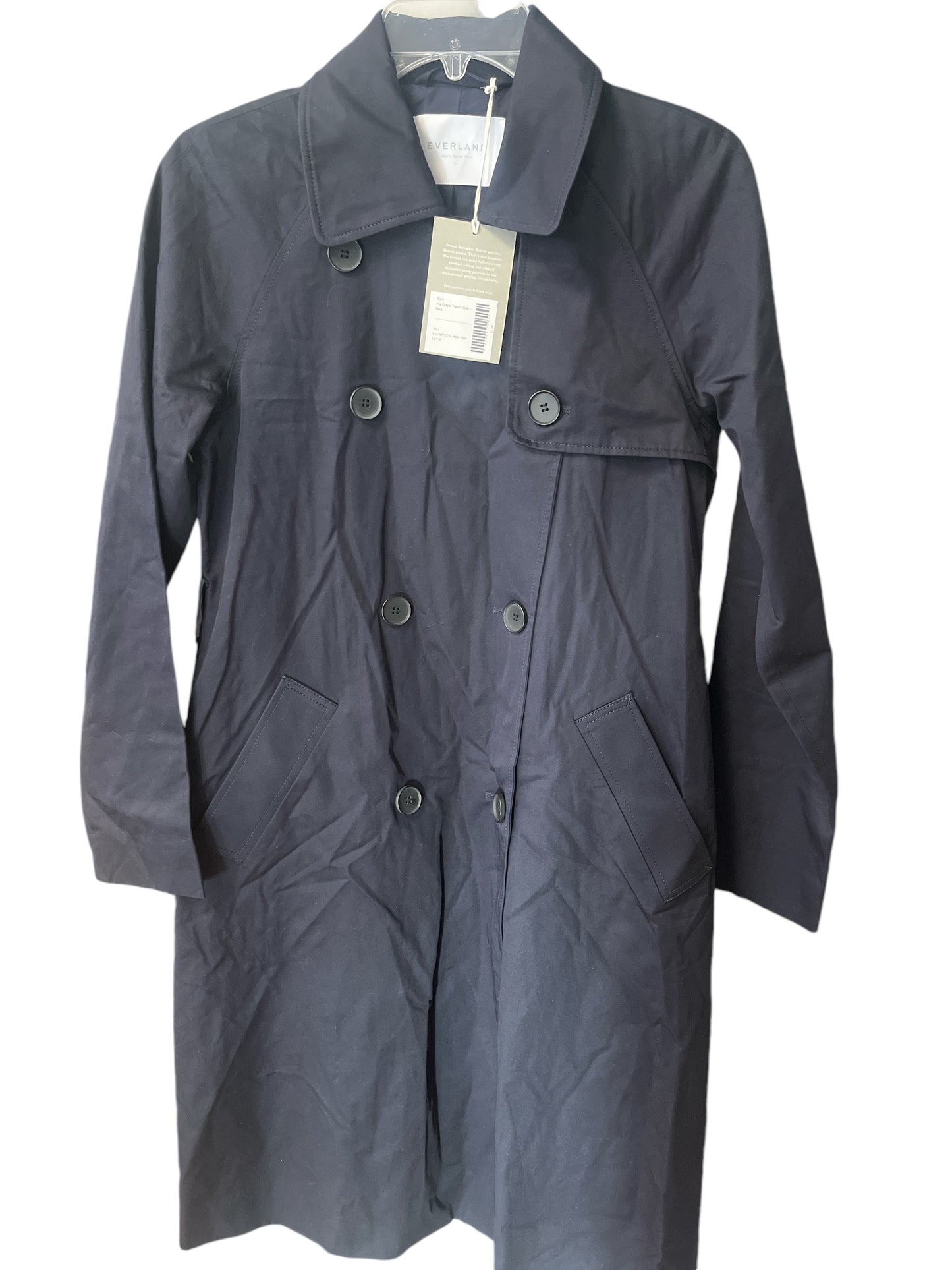 Coat Trench Coat By Everlane In Blue, Size: S