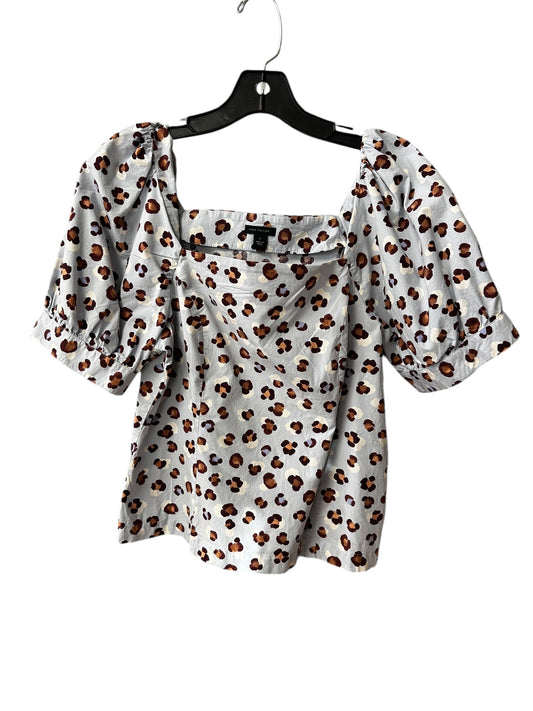 Top Short Sleeve By Ann Taylor In Animal Print, Size: S