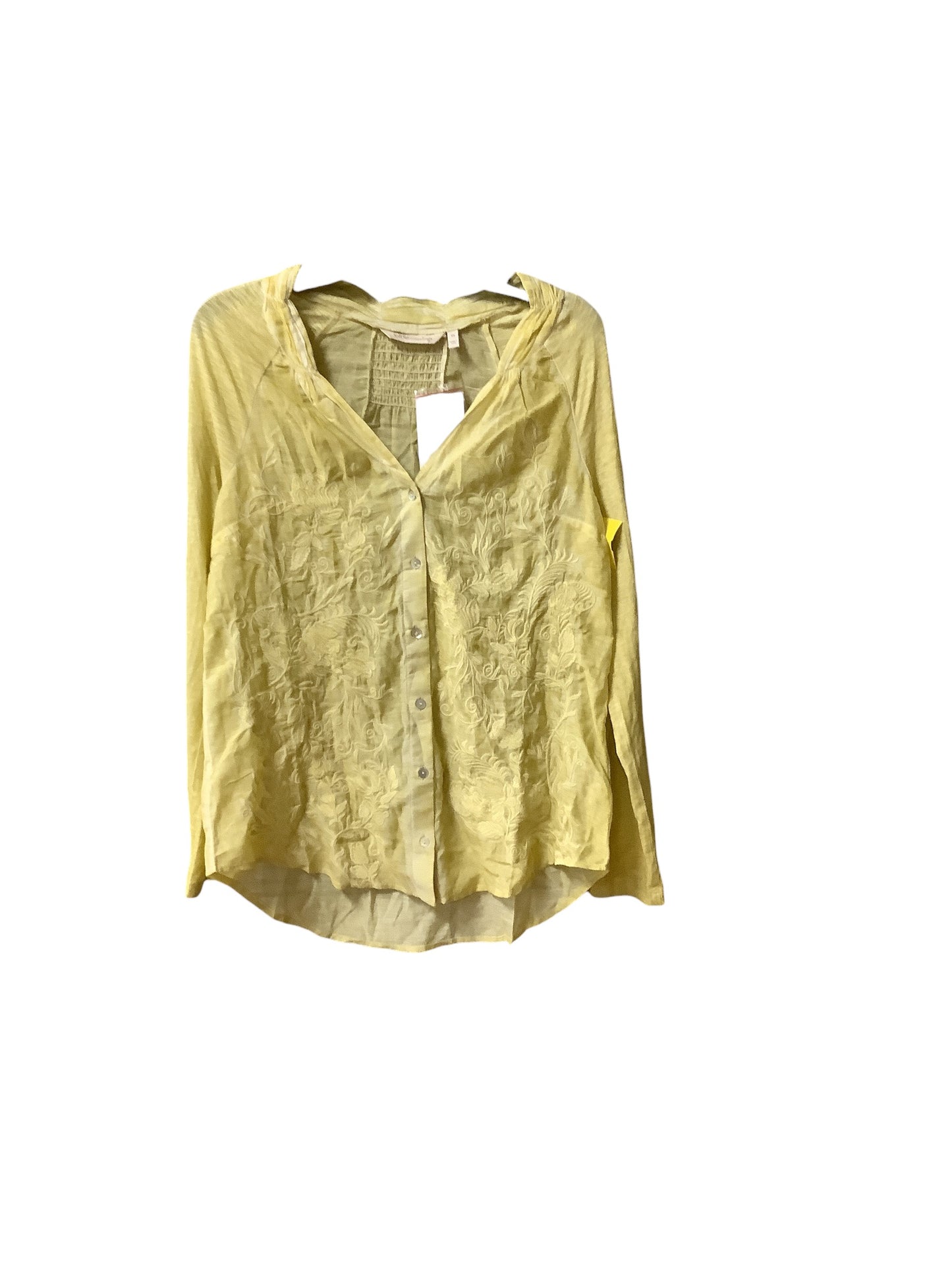 Top Long Sleeve By Soft Surroundings In Yellow, Size: Xs