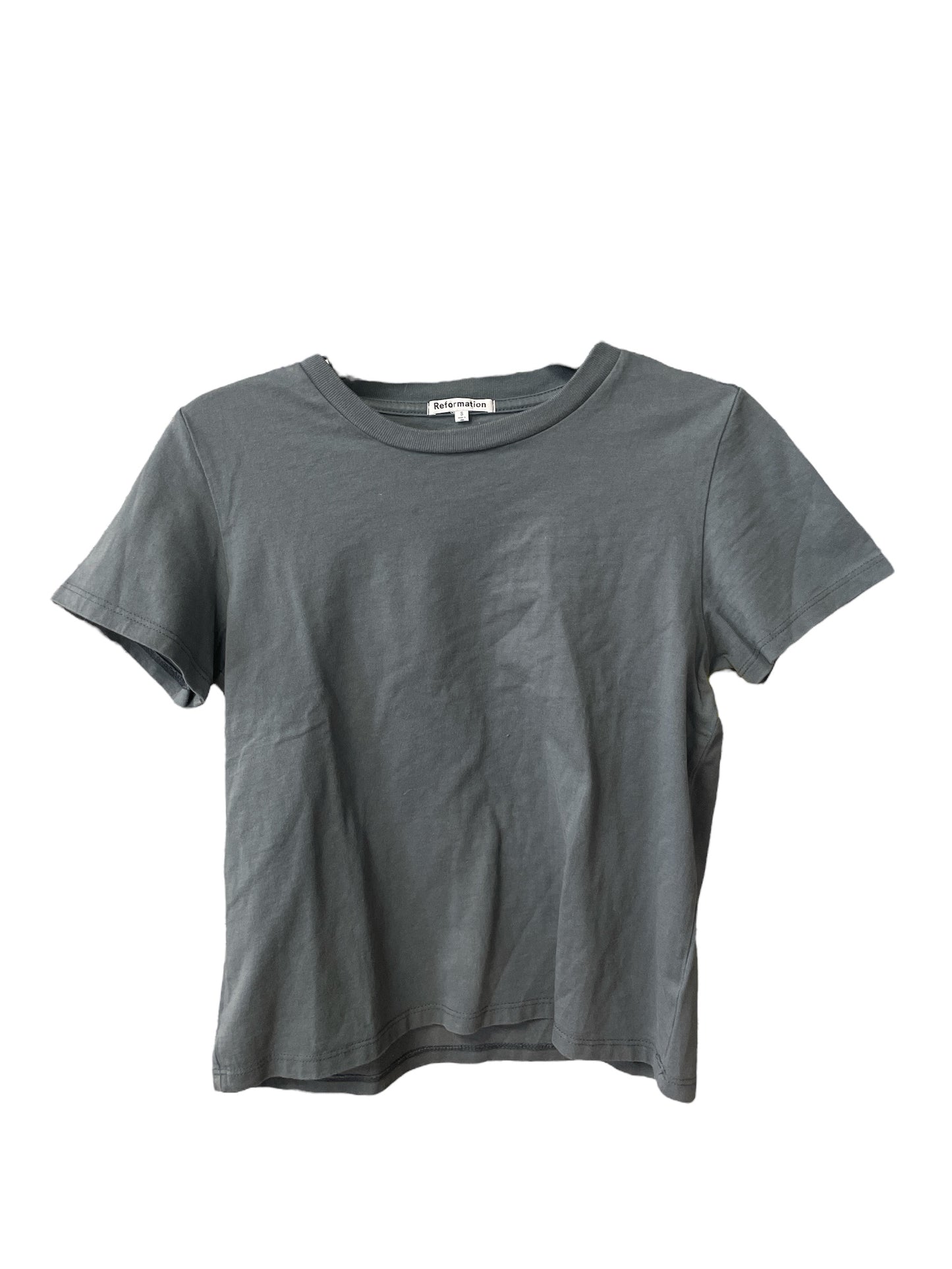 Top Short Sleeve Basic By Reformation In Grey, Size: S