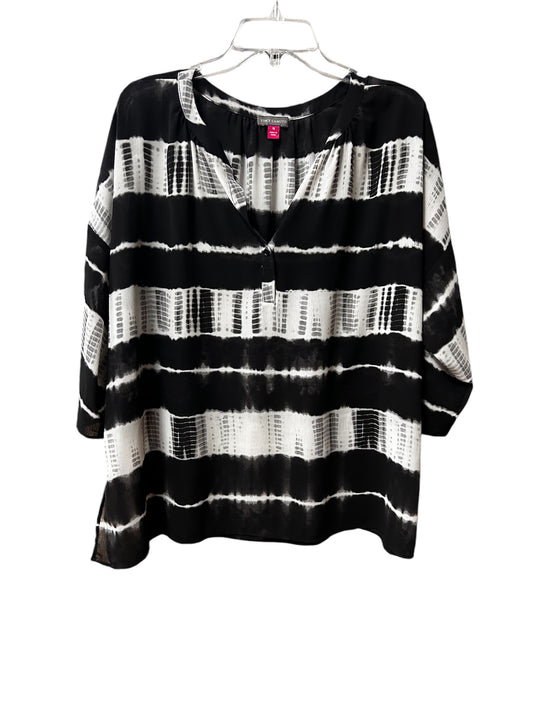 Top 3/4 Sleeve By Vince Camuto In Tie Dye Print, Size: 1x