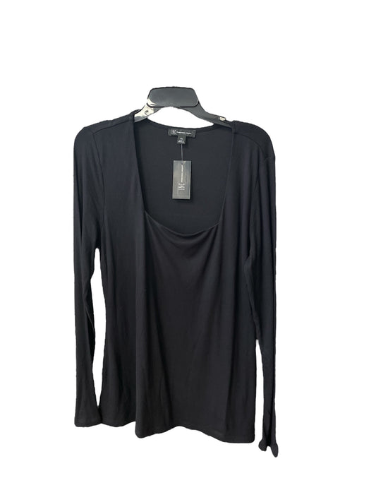 Top Long Sleeve Basic By Inc In Black, Size: 1x