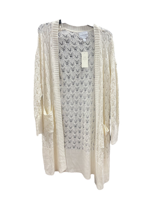 Sweater Cardigan By Pink Rose In Cream, Size: S