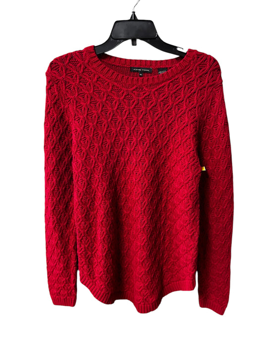 Sweater By Jeanne Pierre In Red, Size: Xl