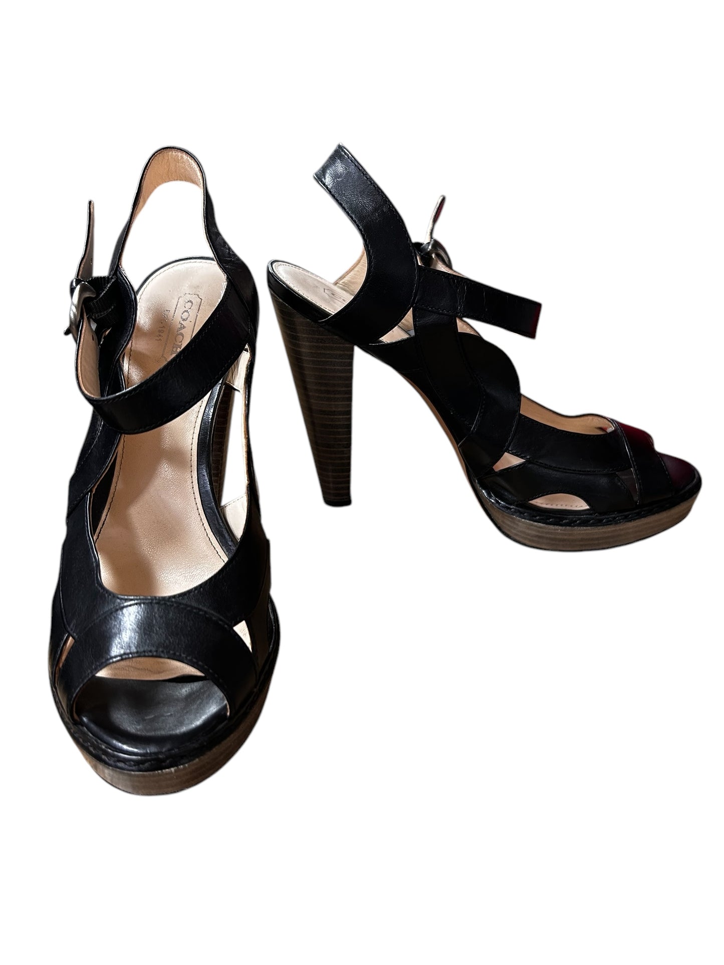 Sandals Designer By Coach In Black, Size: 8.5