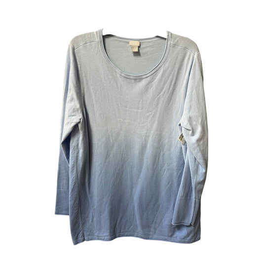 Top Long Sleeve By Chicos In Blue, Size: L