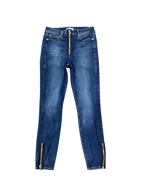 Jeans Skinny By Good American In Blue Denim, Size: 4