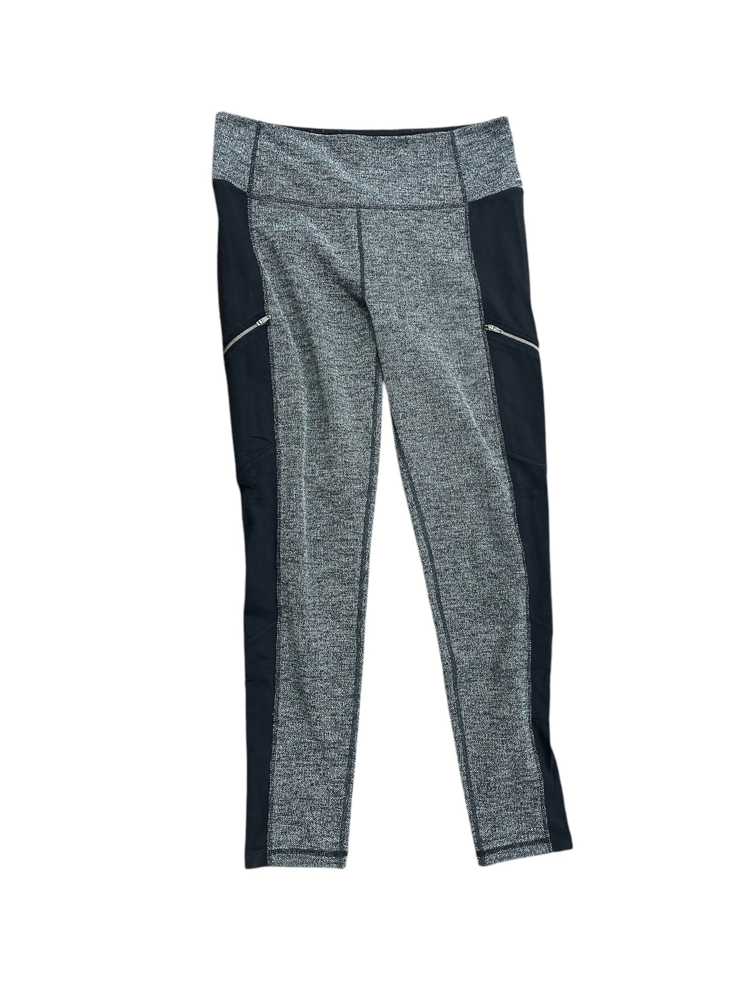 Athletic Leggings By Athleta In Grey, Size: L