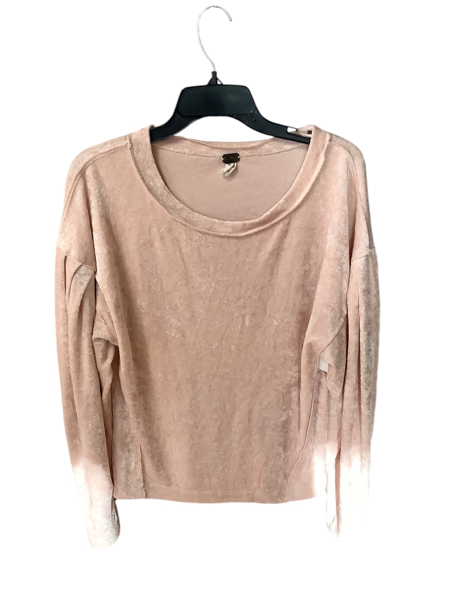 Top Long Sleeve By Free People In Pink, Size: S