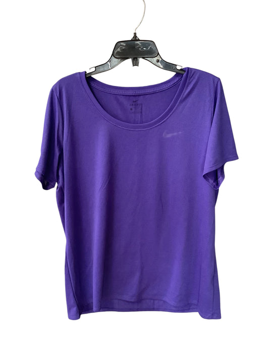 Athletic Top Short Sleeve By Nike Apparel In Purple, Size: Xl