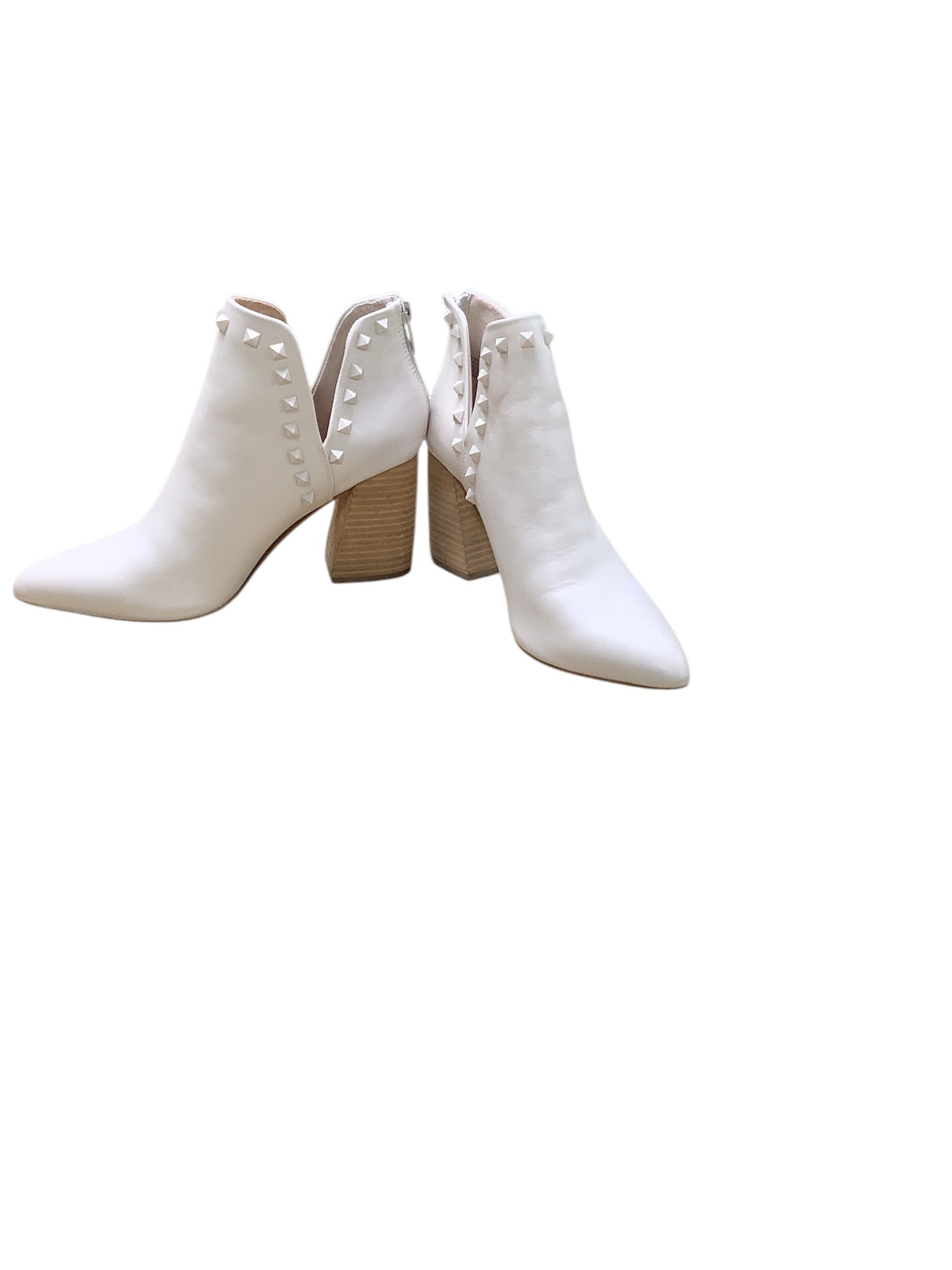 Boots Ankle Heels By Steve Madden In Cream, Size: 9.5