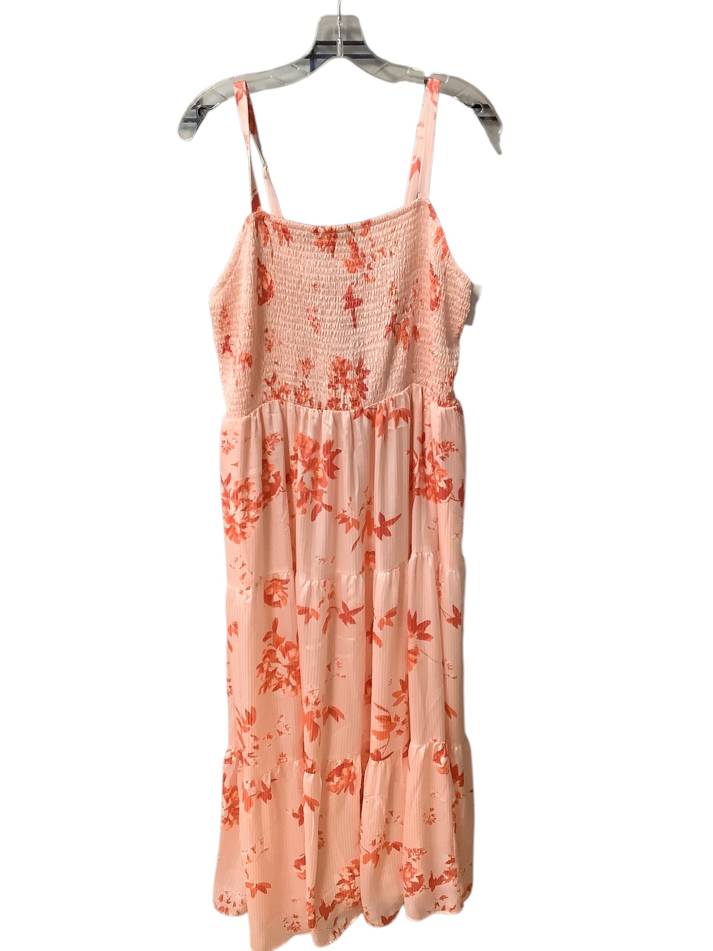 Dress Casual Maxi By Lane Bryant In Coral, Size: 0x