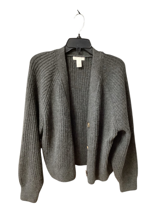 Sweater Cardigan By H&m In Grey, Size: M