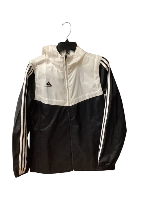 Athletic Jacket By Adidas In White, Size: M