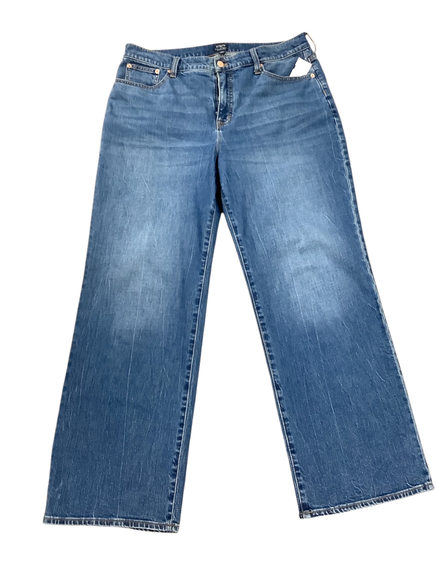 Jeans Wide Leg By J. Crew In Blue Denim, Size: 12