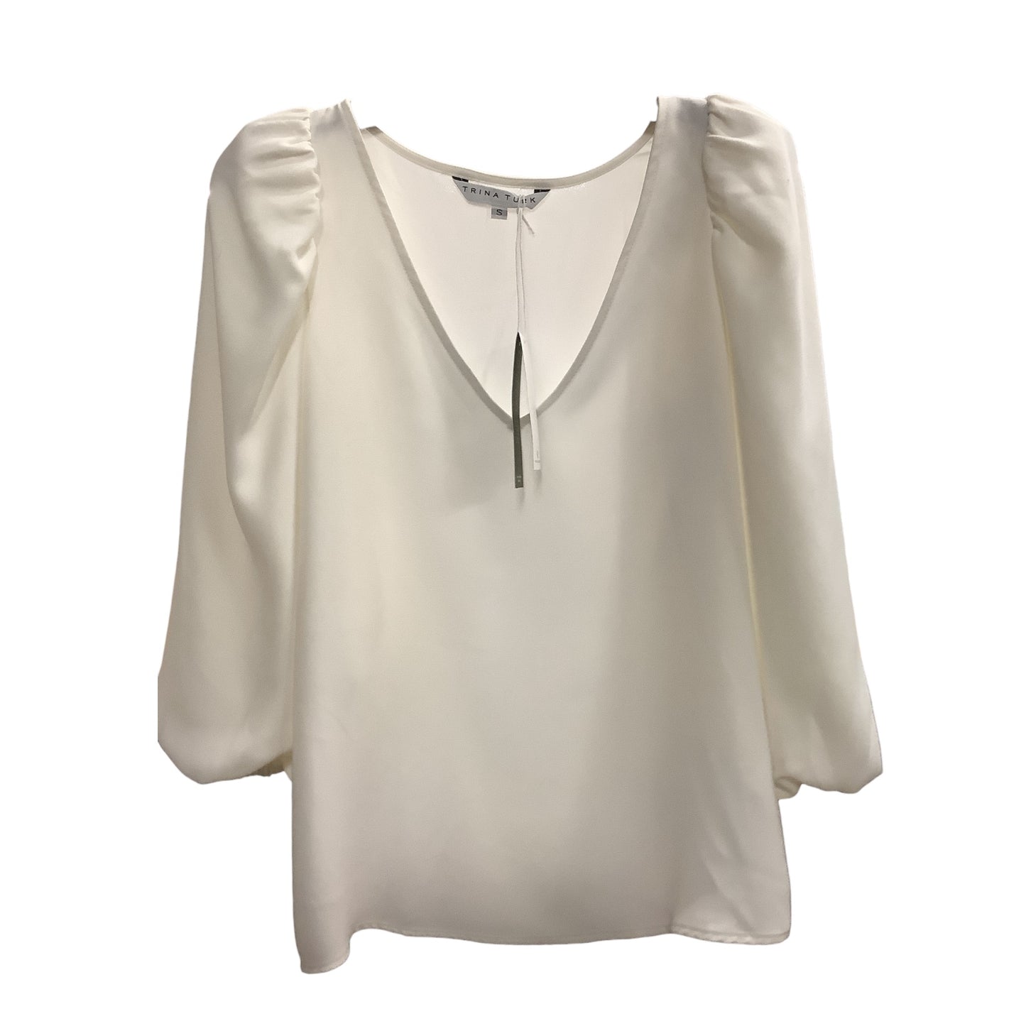 Top Long Sleeve By Trina Turk In White, Size: S