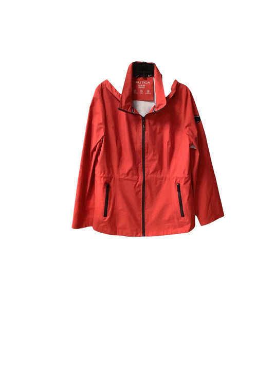 Jacket Windbreaker By Nautica In Red, Size: L