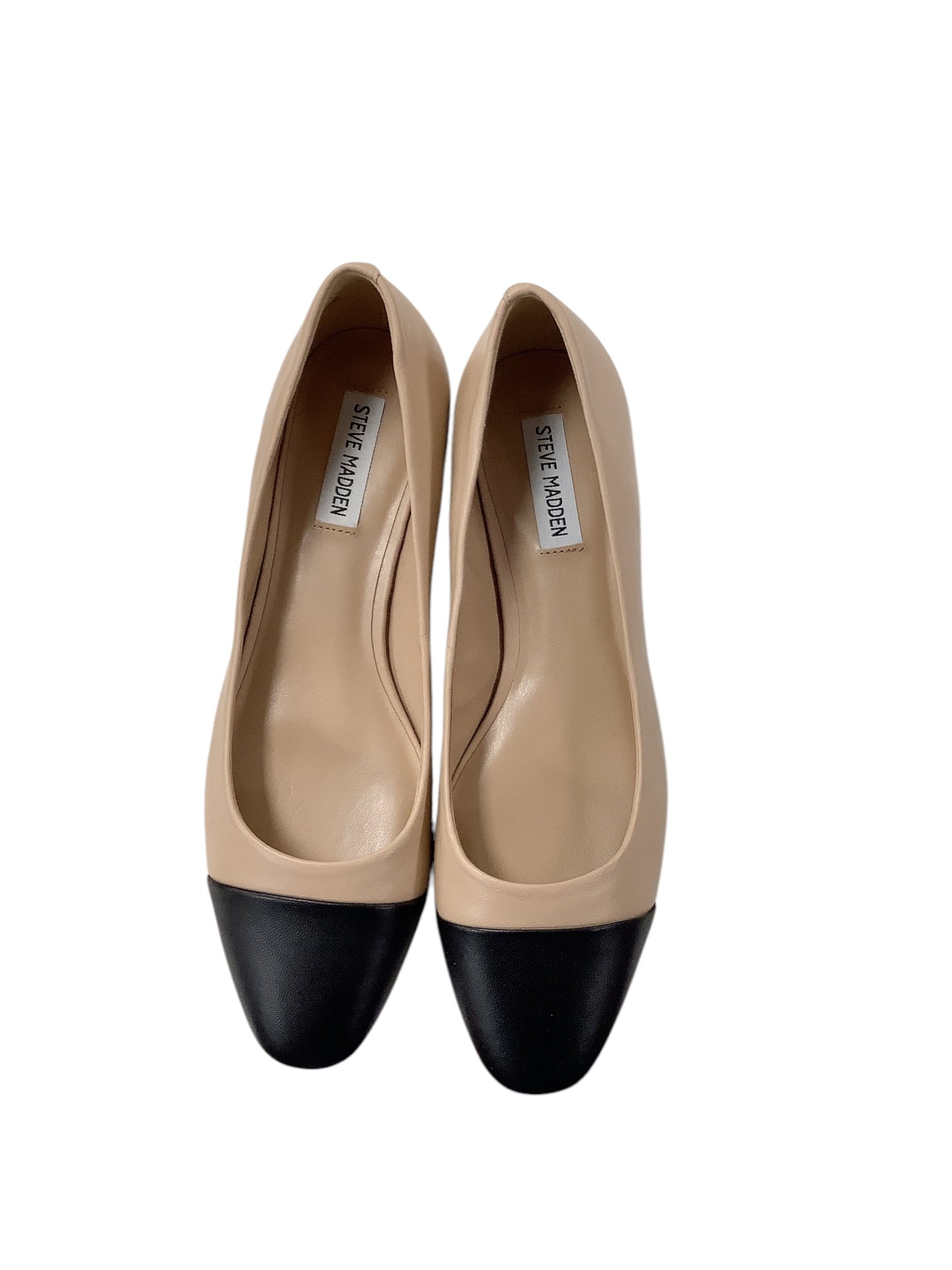 Shoes Flats By Steve Madden In Black & Tan, Size: 9.5