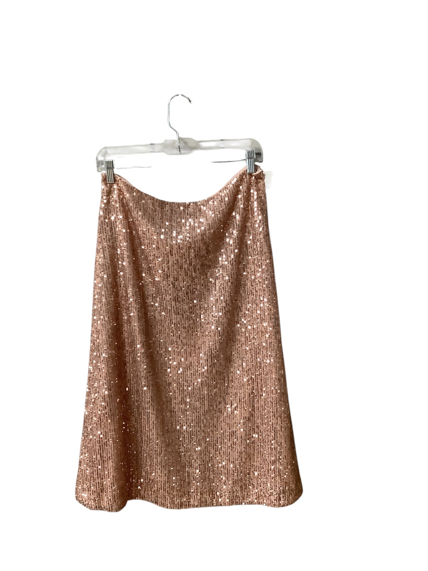 Skirt Midi By Loft In Rose Gold, Size: 8p