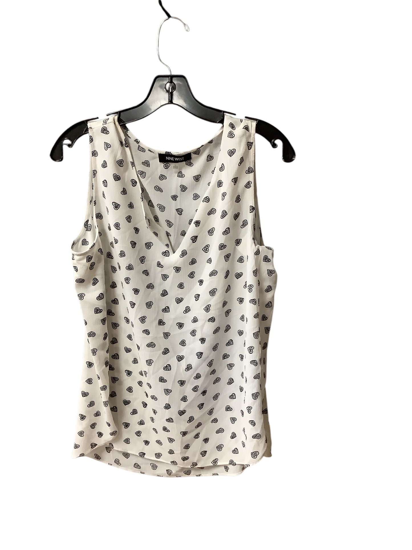 Top Sleeveless Basic By Nine West Apparel In Black & White, Size: L