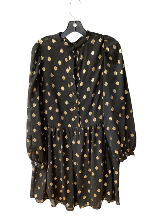 Dress Casual Short By H&m In Black & Gold, Size: S