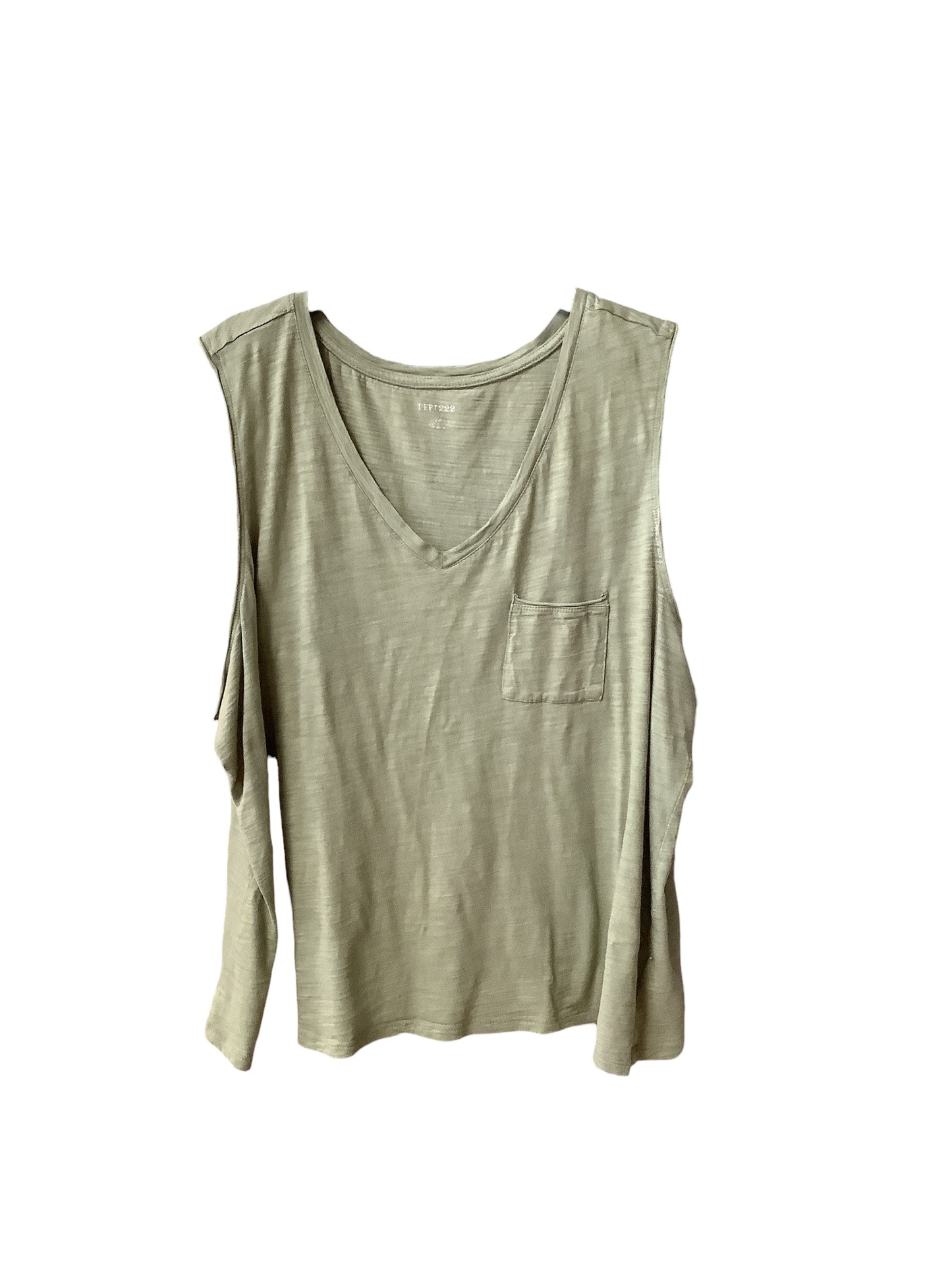 Green Top Sleeveless Dept 222, Size 3x