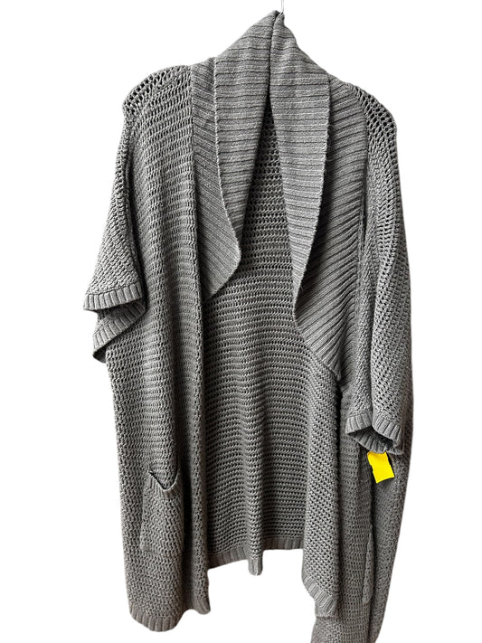 Sweater Cardigan By Ava & Viv In Grey, Size: 22