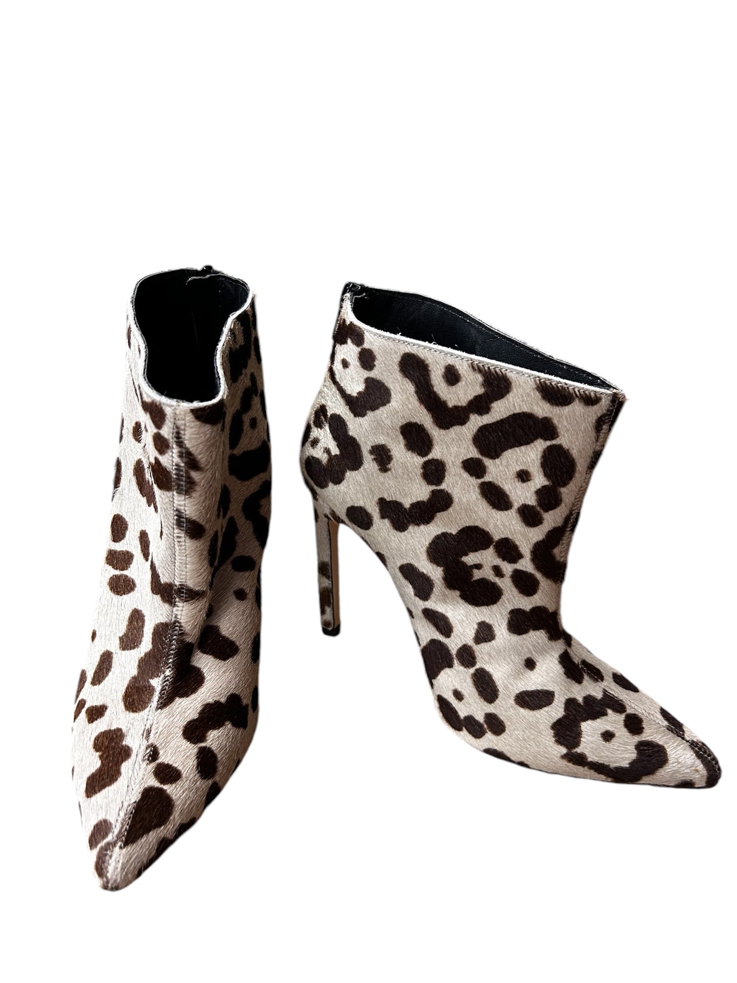 Boots Ankle Heels By Cmc In Animal Print, Size: 7.5