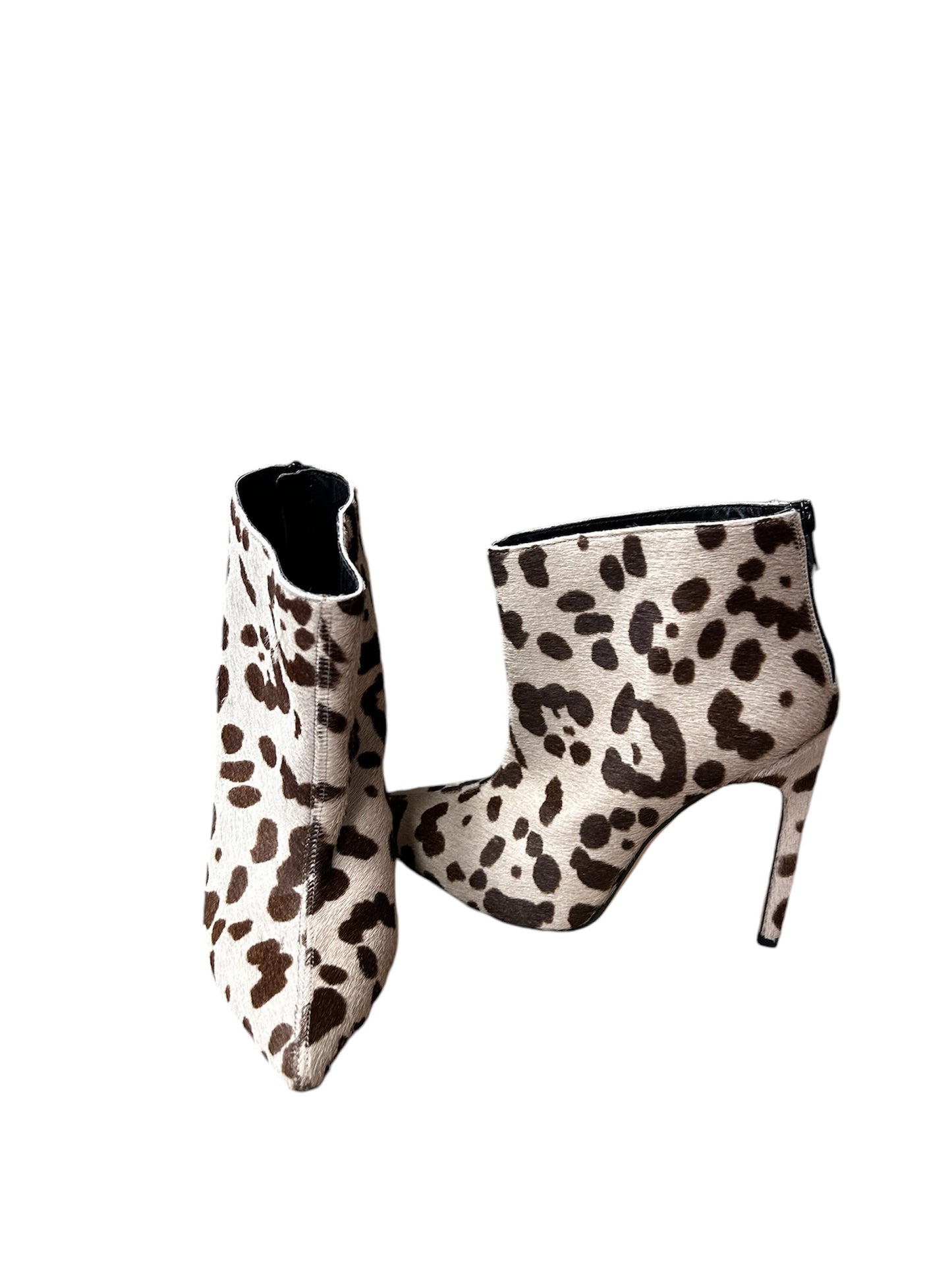 Boots Ankle Heels By Cmc In Animal Print, Size: 7.5