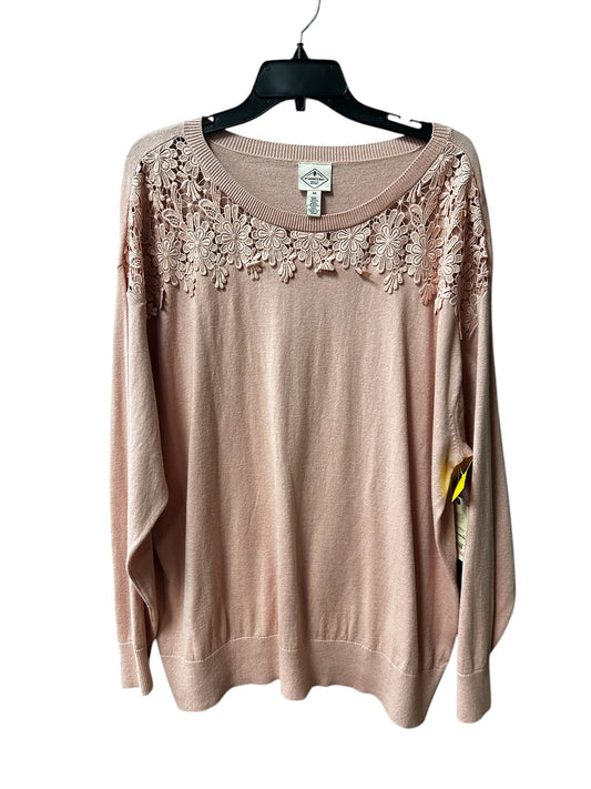 Top Long Sleeve By St Johns Bay In Blush, Size: 26