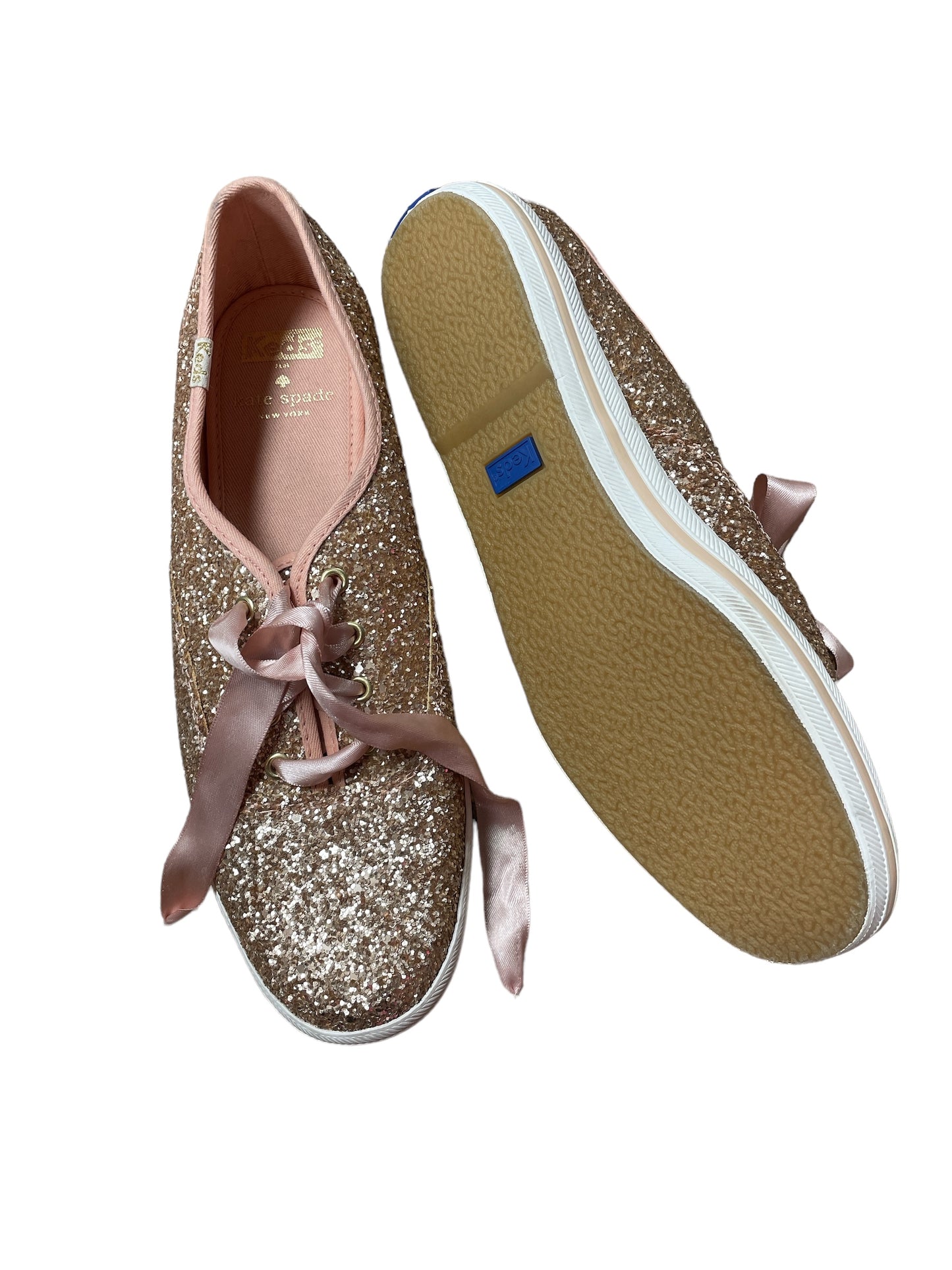 Rose Gold Shoes Designer Keds, Size 8