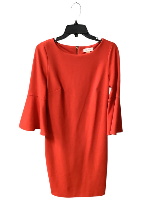 Dress Work By Calvin Klein In Red, Size: 6