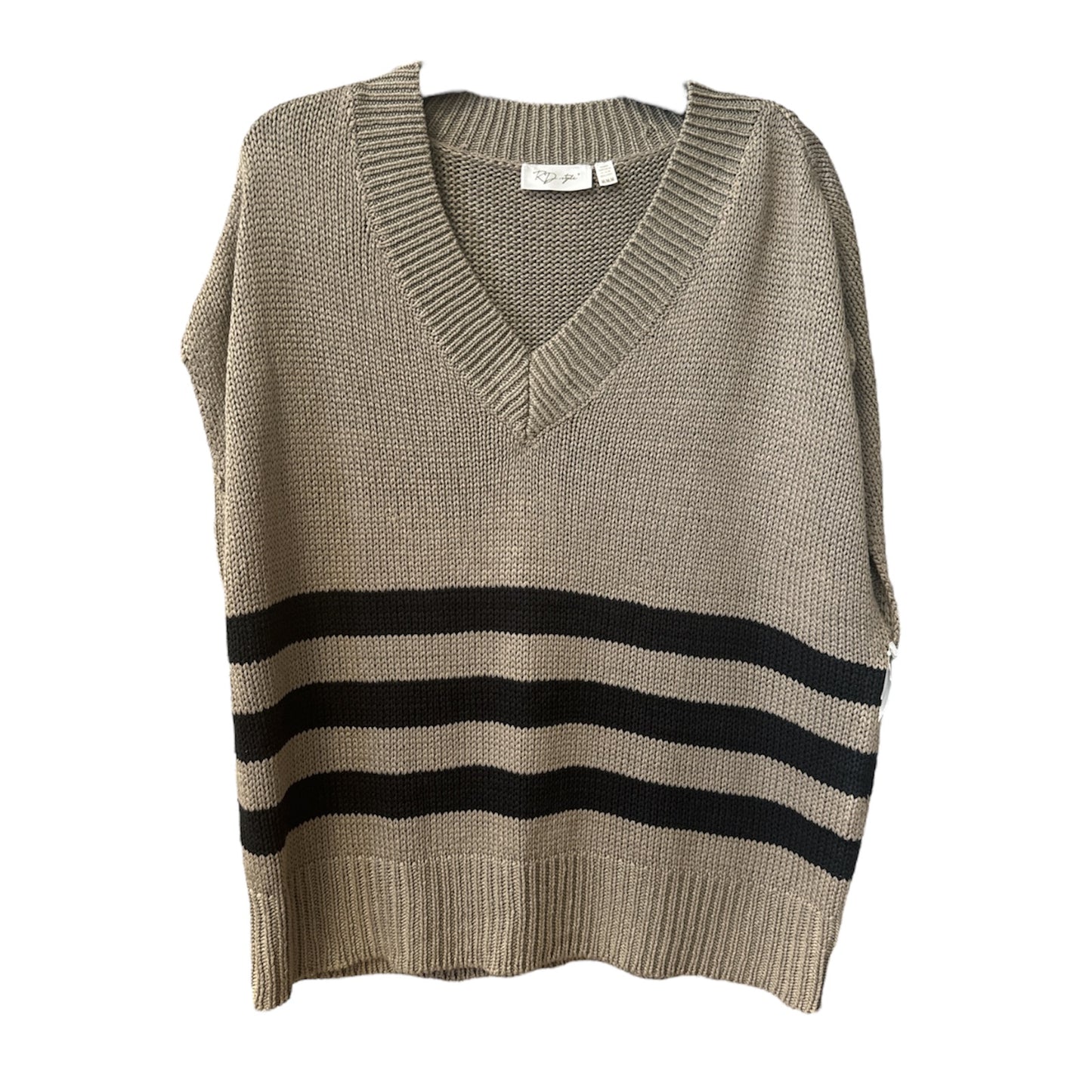 Vest Sweater By Rd Style In Striped Pattern, Size: M