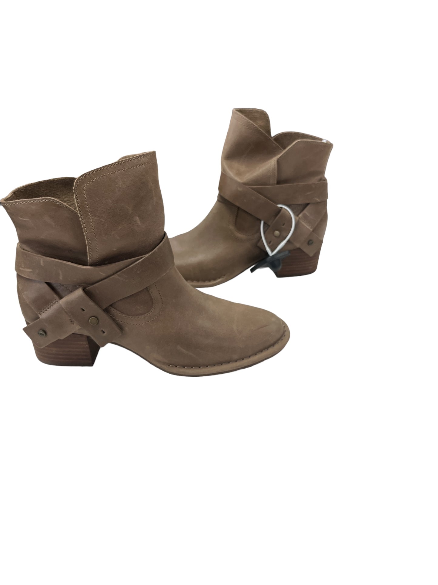 Boots Ankle Heels By Ugg In Brown, Size: 6.5