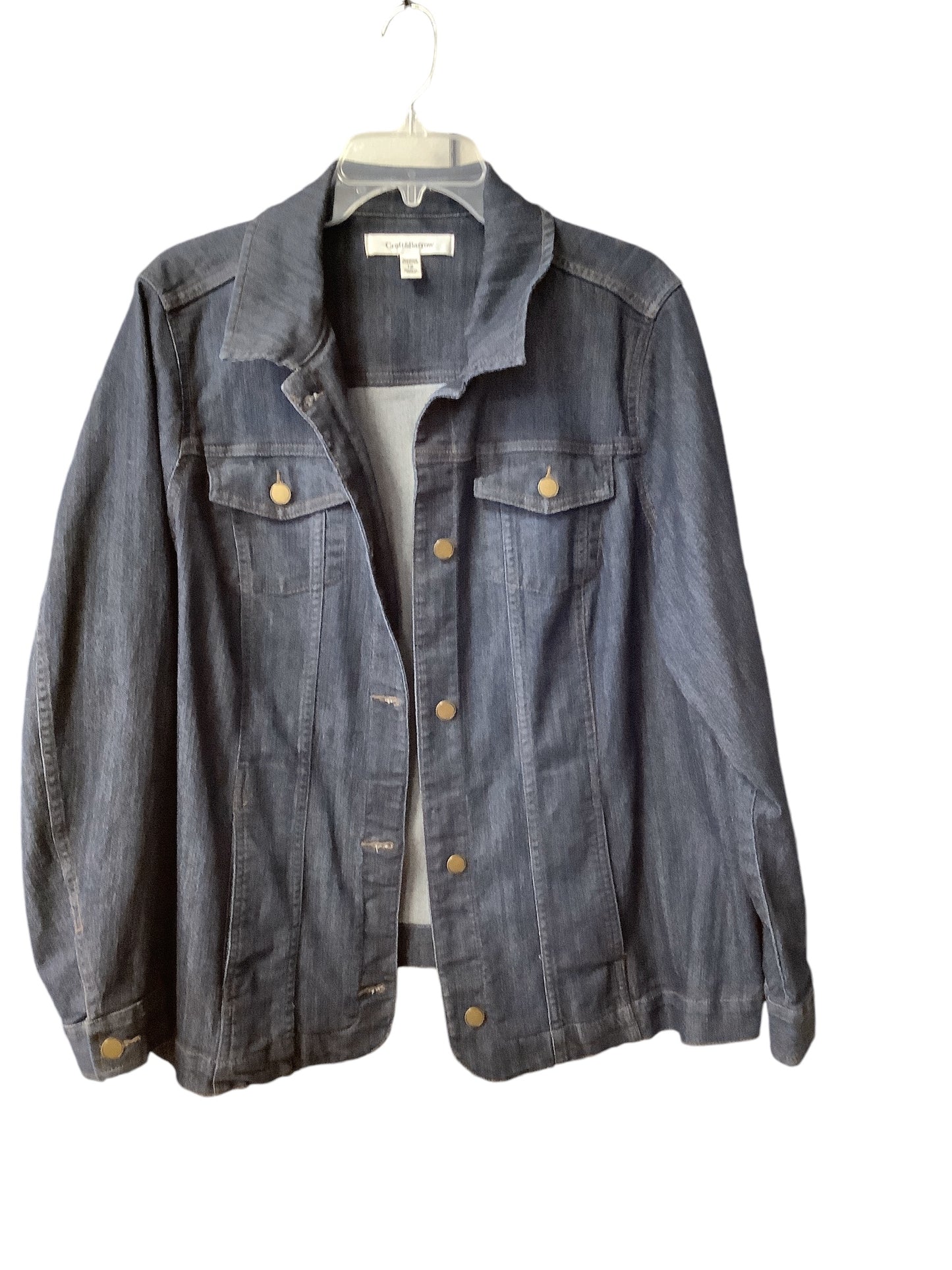 Jacket Denim By Croft And Barrow In Blue Denim, Size: 1x