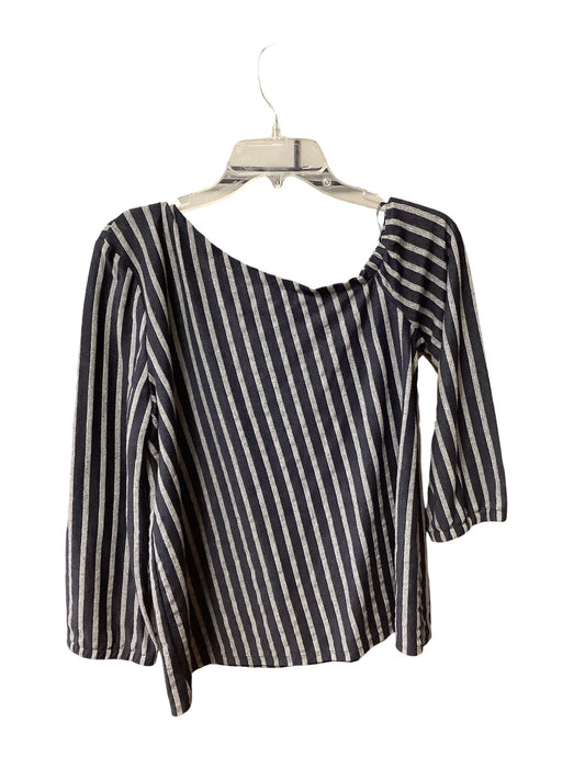 Top Long Sleeve By Banana Republic In Striped Pattern, Size: M