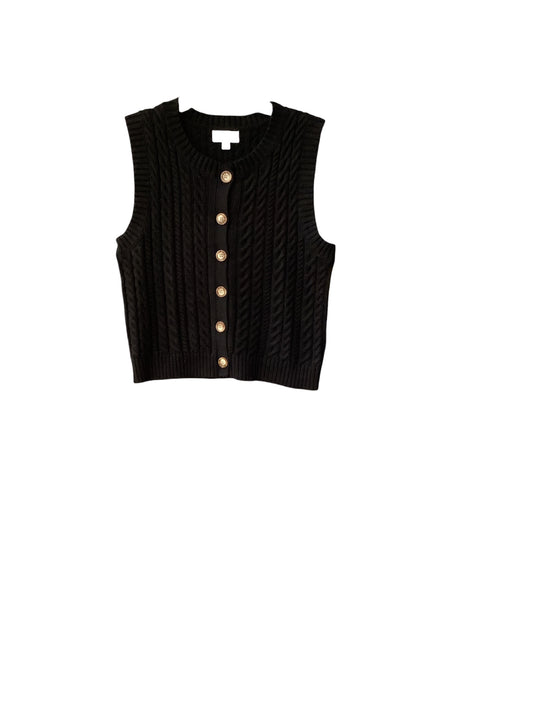 Vest Sweater By Evereve In Black, Size: M