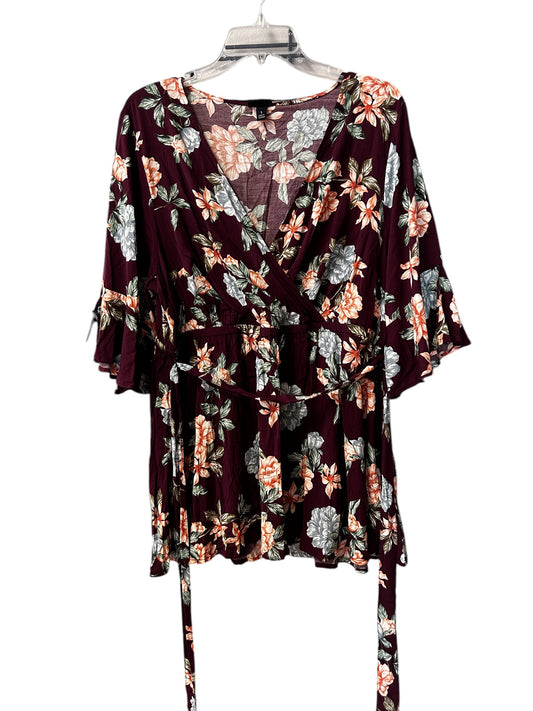 Top 3/4 Sleeve By Live 4 Truth In Floral, Size: 18