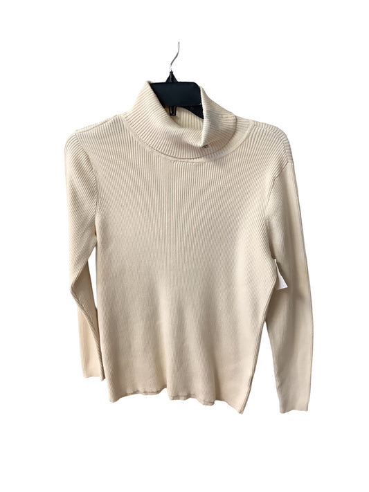 Top Long Sleeve Designer By Lauren By Ralph Lauren In Cream, Size: 18