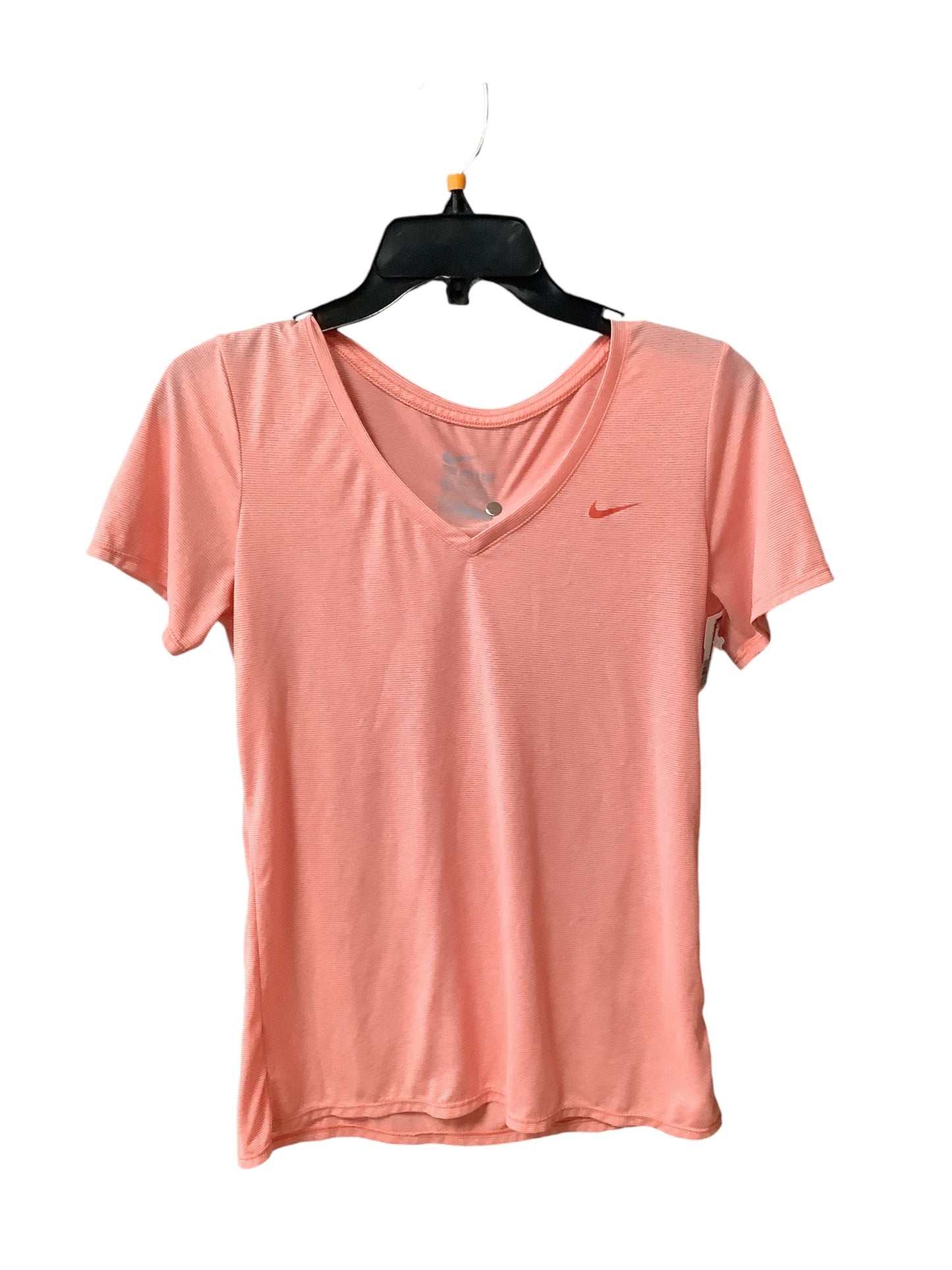 Athletic Top Short Sleeve By Nike Apparel In Orange, Size: M