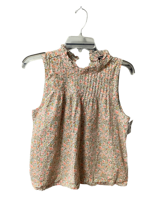 Top Sleeveless By J. Crew In Floral Print, Size: S