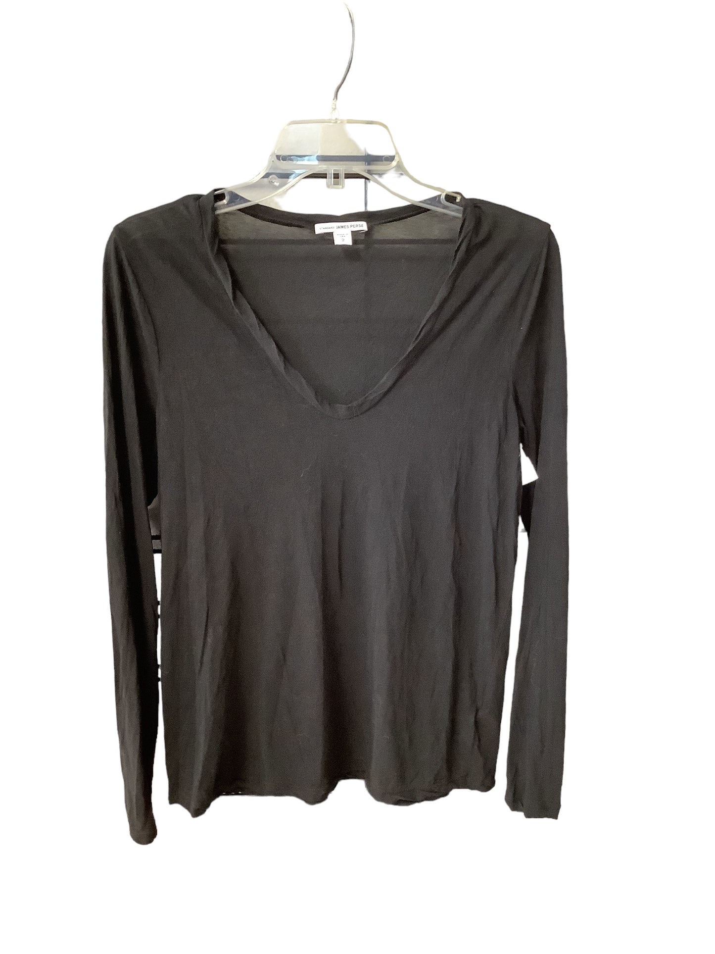 Top Long Sleeve Basic By James Perse In Black, Size: 2