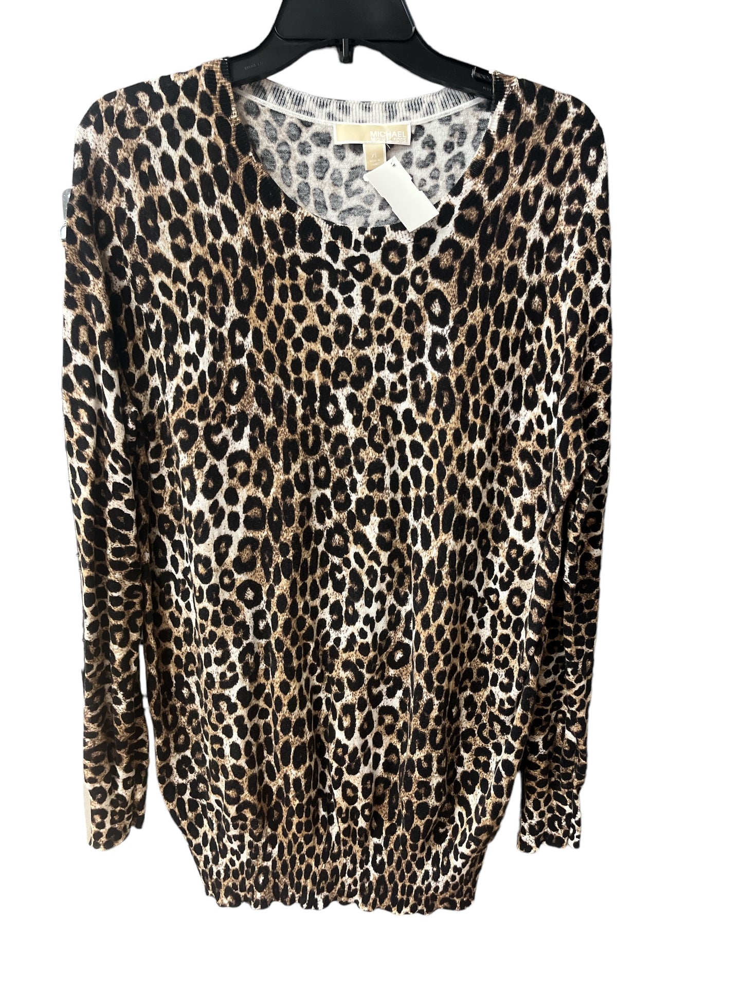 Sweater By Michael By Michael Kors In Animal Print, Size: Xl