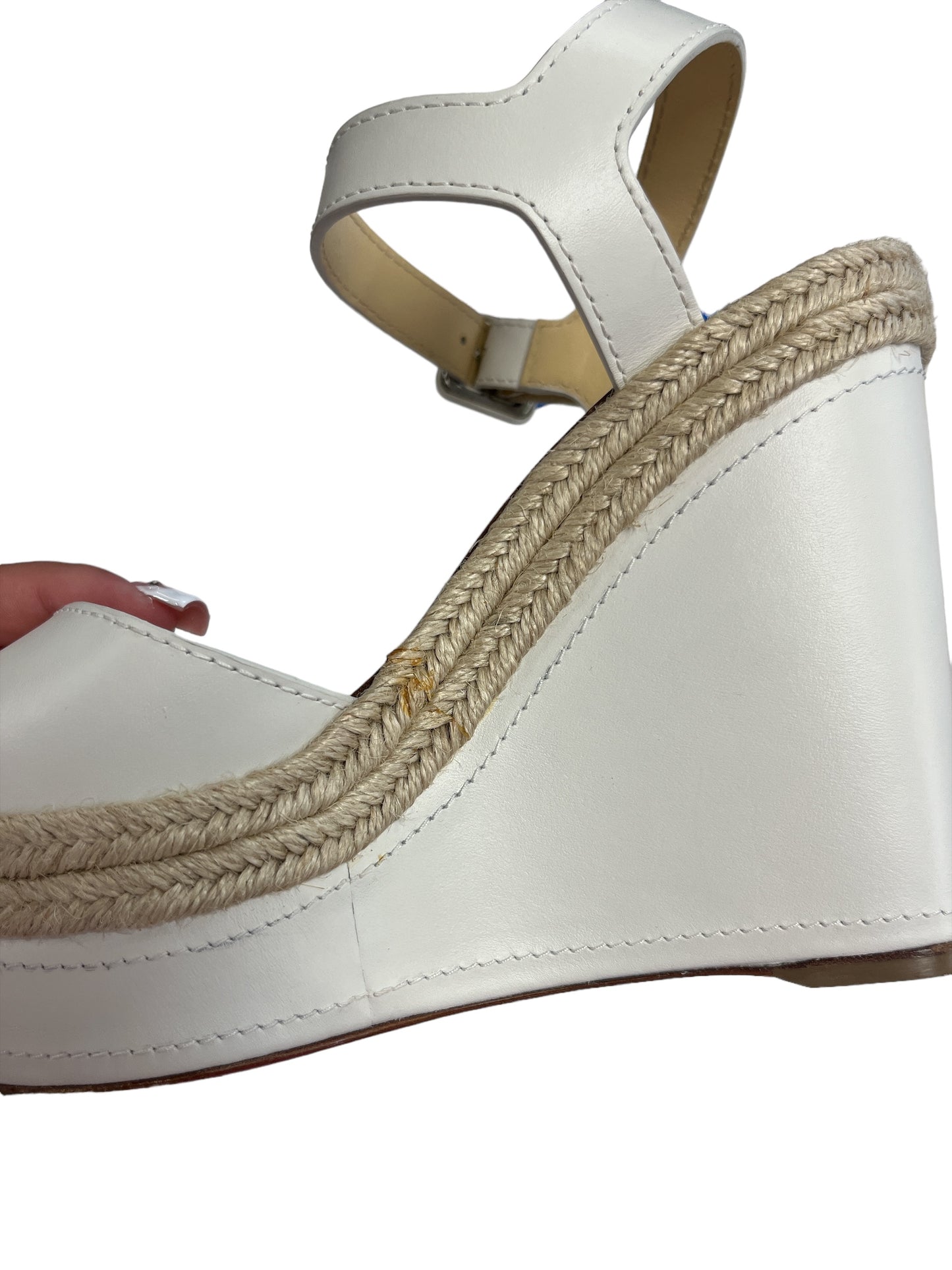 Shoes Luxury Designer By Christian Louboutin In White, Size: 9.5