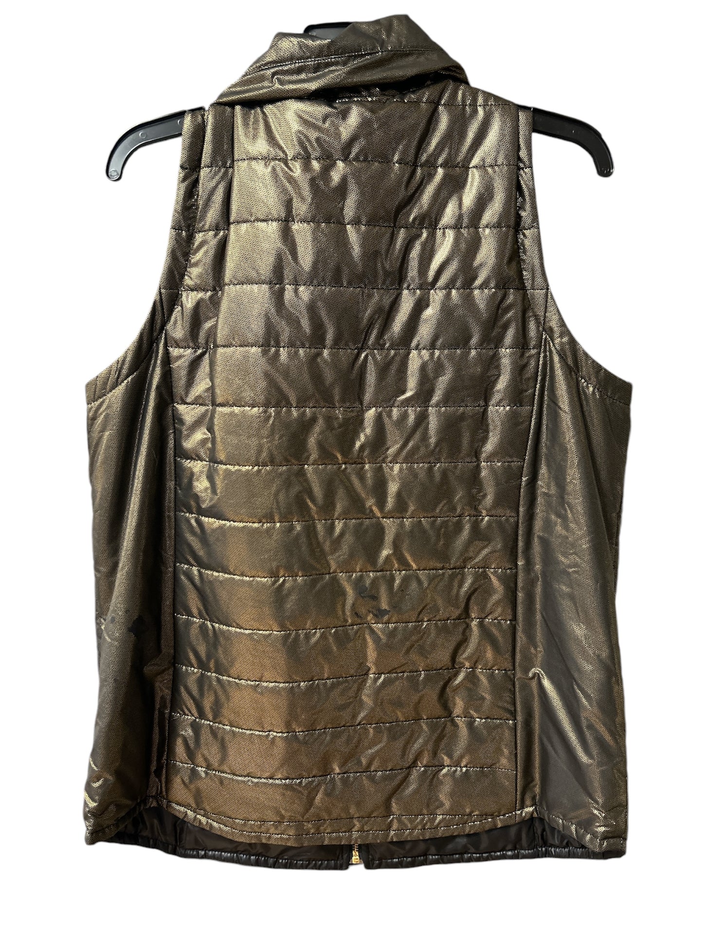 Vest Puffer & Quilted By Chicos In Gold, Size: L